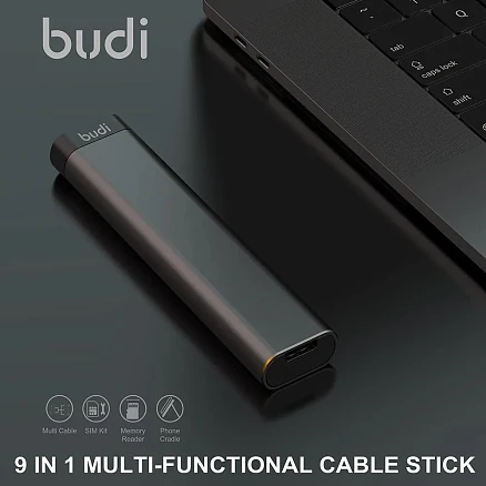 Многофункциональная подставка Budi 9 в 1 и набор адаптеров с кабелем для смартфона, для путешествий