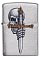 Зажигалка ZIPPO Sword Skull Desig с покрытием Brushed Chrome, латунь/сталь, серебристая, 38x13x57 мм small_img_2