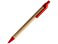 Ручка шариковая ALDER из переработанного картона, натуральный/красный small_img_1