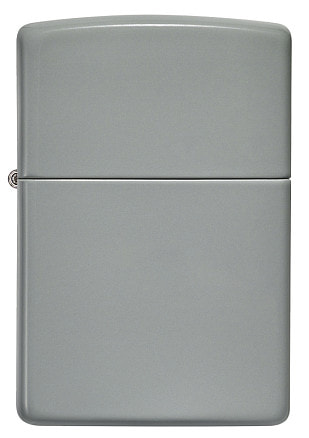 Зажигалка ZIPPO Classic с покрытием Flat Grey, латунь/сталь, серая, глянцевая, 38x13x57 мм