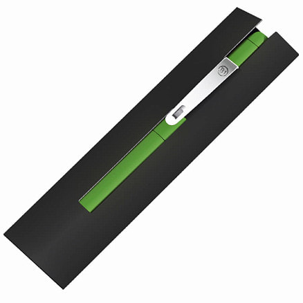 IQ, ручка с флешкой, 8 GB, зеленый/хром, металл  