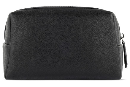 Косметичка BUGATTI Bella, чёрная, воловья кожа/полиэстер, 19х8,5х11 см