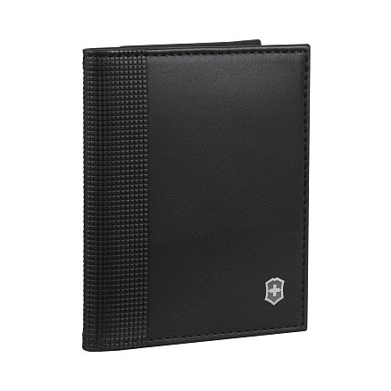Визитница VICTORINOX Altius Alox с защитой от сканирования RFID, чёрная, натуральная кожа, 9x1x10 см