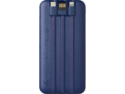 Внешний беспроводной аккумулятор c QC/PD Арти, 10000 mAh, темно-синий