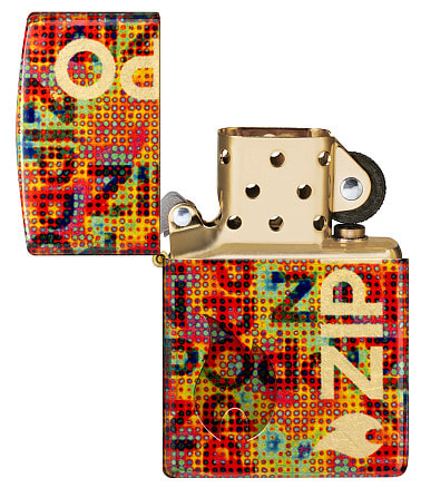 Зажигалка ZIPPO Pixel Fusion с покрытием 540 Tumbled Brass, латунь/сталь, разно