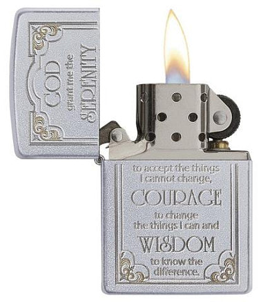 Зажигалка ZIPPO Classic с покрытием Satin Chrome™, латунь/сталь, серебристая, матовая, 38x13x57 мм