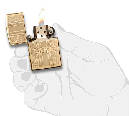 Зажигалка ZIPPO Classic с покрытием High Polish Brass, латунь/сталь, золотистая, 38x13x57 мм