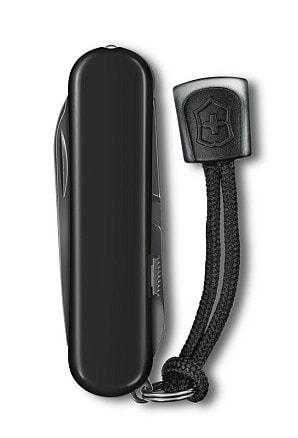 Нож-брелок VICTORINOX Signature Lite Onyx Black, 58 мм, 8 функций, чёрный