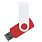 Флеш накопитель USB 2.0 Twister Сolor Mix 16GB, пластик Софт Тач/металл, красный/белый_КРАСНЫЙ 7