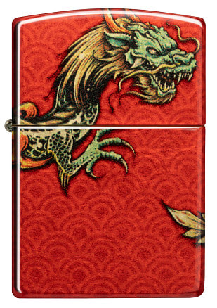Зажигалка ZIPPO Dragon Design с покрытием 540 Tumbled Brass, латунь/сталь, разно