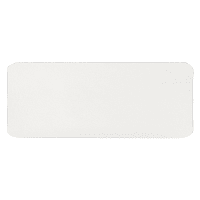 Шеврон Rectangle Cowhide размер 50*20 мм, белый, со скругленными углами