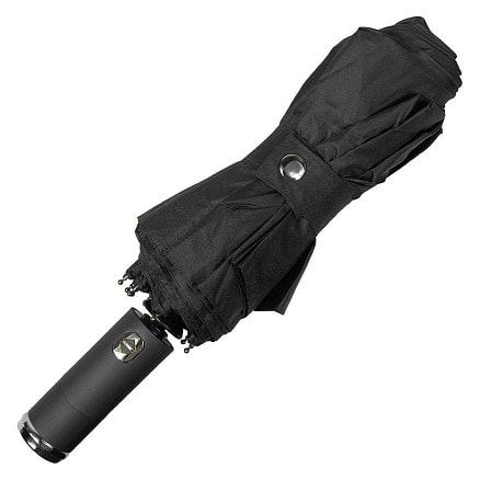 Зонт складной автоматический, Forest Lotus Flashlight, диаметр 100 см, радиус 23 дюйма, 9 панелей, в подарочной коробке,  черный