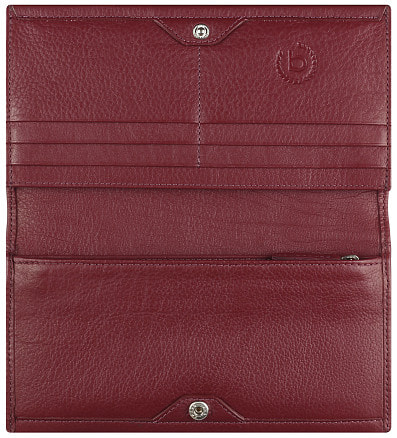 Кошелёк женский BUGATTI Lady Top, красный, натуральная воловья кожа, 19,5х2х10 см