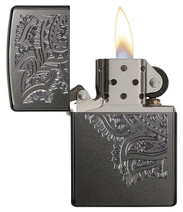 Зажигалка ZIPPO Classic с покрытием Gray, латунь/сталь, серая, матовая, 38x13x57 мм