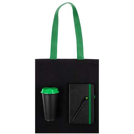 Набор Velours Bag, черный с зеленым