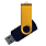 Флеш накопитель USB 2.0 Twister Сolor Mix 16GB, пластик Софт Тач/металл, черный/желтый_ЧЕРНЫЙ 2