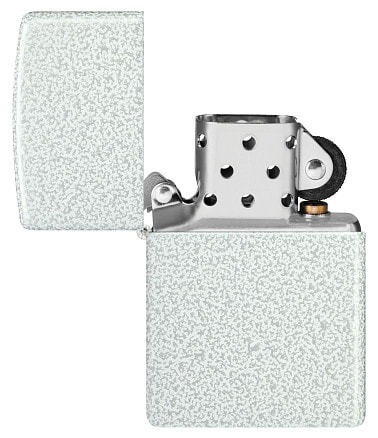 Зажигалка ZIPPO Classic с покрытием Glacier, латунь/сталь, белая, матовая, 38x13x57 мм