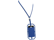 Картхолдер RFID со шнурком, ярко-синий