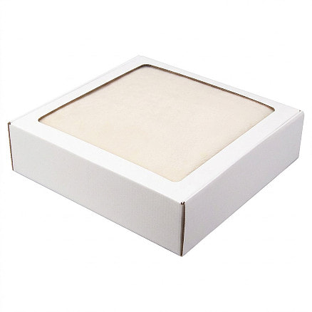 Плед мягкий флисовый Super Soft  Comfort, 125*150 см, бежевый,в подарочной белой крафтовой коробке с окошком