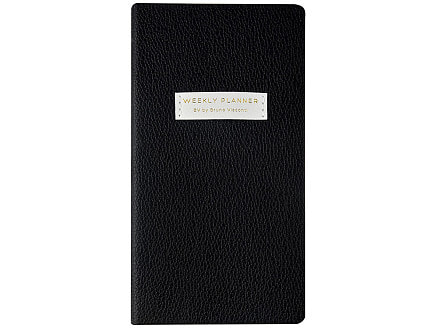 Еженедельник недатированный А6 Black с нашивкой, черный