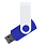 Флеш накопитель USB 2.0 Twister Сolor Mix 16GB, пластик Софт Тач/металл, синий/белый_СИНИЙ 7