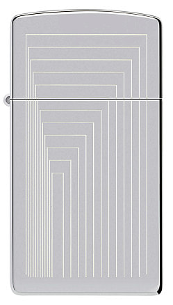 Зажигалка ZIPPO Slim® с покрытием High Polish Chrome, латунь/сталь, серебристая, 29x10x60 мм