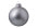 Стеклянный елочный шар Christmas bauble, серебро, металлик, с серебристым колпачком в черной коробке_серебро металлик