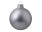 Стеклянный елочный шар Christmas bauble, серебро, металлик, с серебристым колпачком в черной коробке_СЕРЕБРО МЕТАЛЛИК