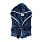 Банный халат VINGA Louis из rPET GRS, L-XL, унисекс, 350 г/м²_ТЕМНО-СИНИЙ