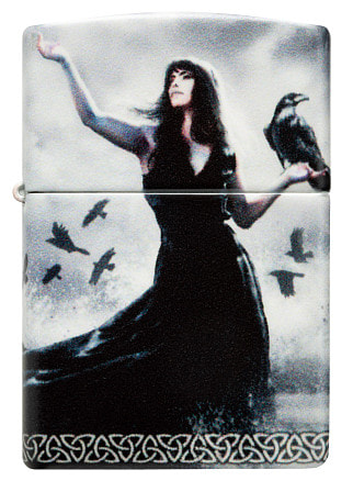 Зажигалка ZIPPO Mazzi® с покрытием 540 Matte, латунь/сталь, белая, 38x13x57 мм