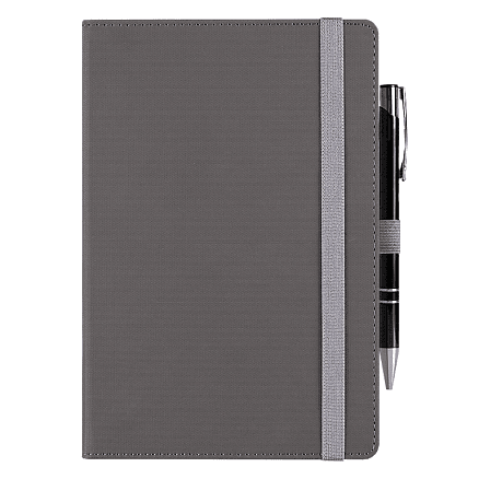 Ежедневник Alfa Note Pasu А5, серый/серый,  недатированный, в твердой обложке