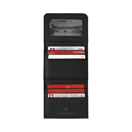 Бумажник VICTORINOX Travel Essentials Tri-Fold Wallet, чёрный, полиэстер, 9x2x10 см