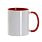 Кружка для сублимации, 330 мл, d=82 мм, стандарт А, белая, красная внутри, красная ручка_БЕЛЫЙ, КРАСНЫЙ