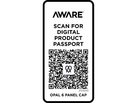 Opal с 6 панелями Aware™ кепка из переработанных материалов - Белый
