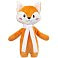 Мягкая игрушка Beastie Toys, лисенок с белым шарфом small_img_1