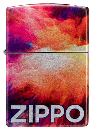 Зажигалка ZIPPO Tie Dye с покрытием 540 Tumbled Chrome, латунь/сталь, разно