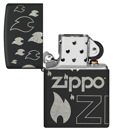 Зажигалка ZIPPO Classic с покрытием Black Matte, латунь/сталь, черная, матовая, 38x13x57 мм