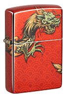 Зажигалка ZIPPO Dragon Design с покрытием 540 Tumbled Brass, латунь/сталь, разно