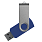 Флеш накопитель USB 2.0 Twister Сolor Mix 16GB, пластик Софт Тач/металл, темно-синий/серебристый_ТЕМНО-СИНИЙ 6