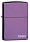 Зажигалка ZIPPO Classic с покрытием Abyss™, латунь/сталь, фиолетовая с логотипом, 38x13x57 мм_ФИОЛЕТОВЫЙ