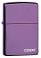 Зажигалка ZIPPO Classic с покрытием Abyss™, латунь/сталь, фиолетовая с логотипом, 38x13x57 мм small_img_1