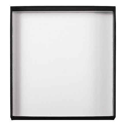 Коробка подарочная, размер 16*14*2 см, Solution Superior Linen, черная, бежевый ложемент под индивидуальную вырубку