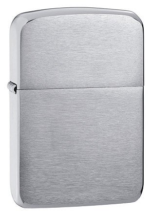 Зажигалка ZIPPO 1941 Replica™ с покрытием Brushed Chrome, латунь/сталь, серебристая, 38x13x56 мм