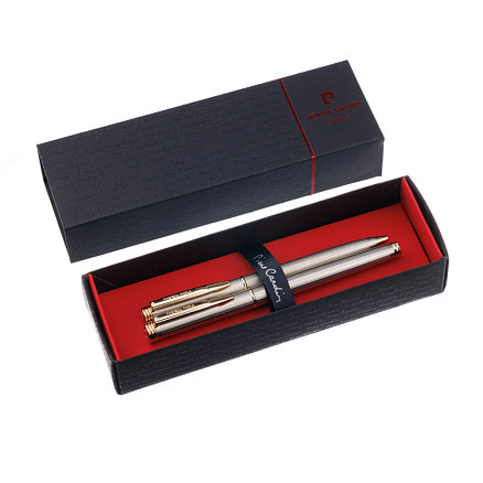 Набор Pierre Cardin PEN&PEN: ручка шариковая + роллер, серебристо