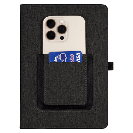 Ежедневник  Smart Wallet Cambric  A5, черный, недатированный, в твердой обложке с поролоном