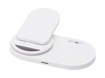 Складная зарядная станция с беспроводной зарядкой Flashport, 15 Вт, белый (Р)