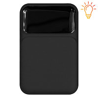 Внешний аккумулятор (powerbank) «Lumen», софт тач, 10 000 mAH, с тремя зарядными шнурами, 22,5W super fast charge, Power Delivery (PD) 20W (dfnn), QC3.0, черный