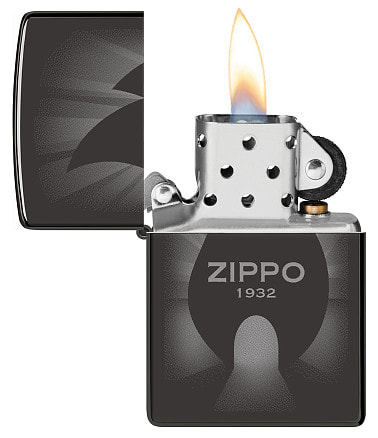 Зажигалка ZIPPO Radiant с покрытием High Polish Black, латунь/сталь, черная, глянцевая, 38x13x57 мм