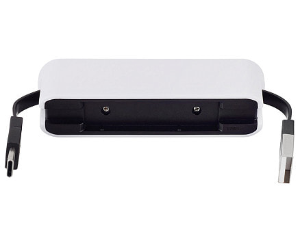 USB-хаб Hubix с коннектором 2-в-1 USB-C и USB-A, 2.0, белый