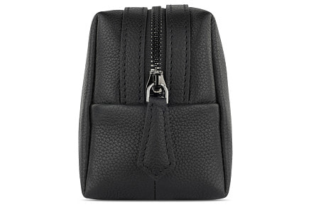 Косметичка BUGATTI Bella, чёрная, воловья кожа/полиэстер, 19х8,5х11 см
